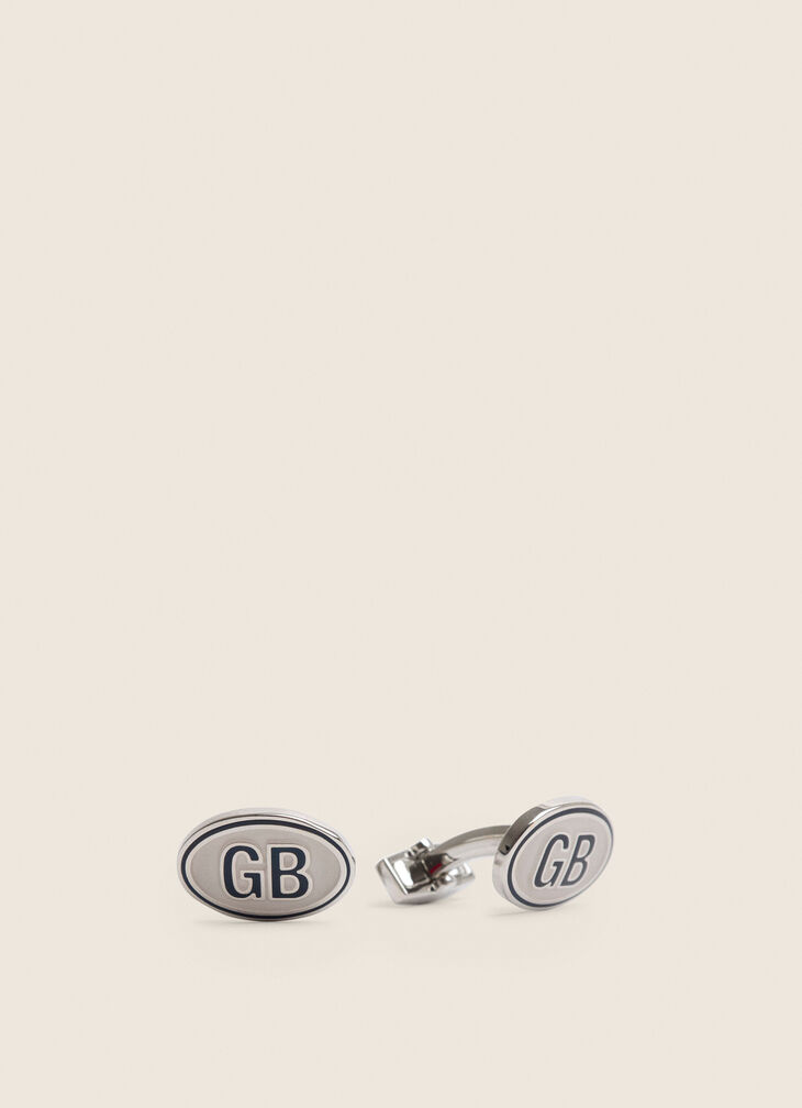 Oval-shaped cufflinks