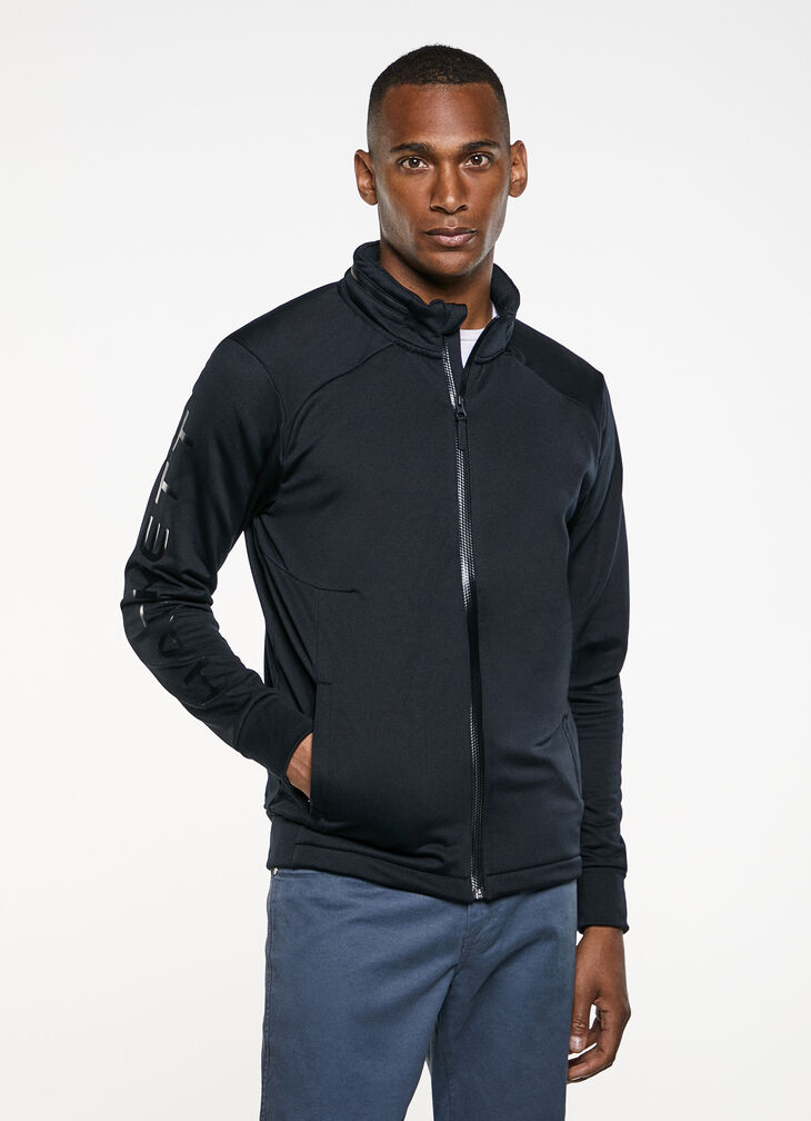 Hooded sporty jacket