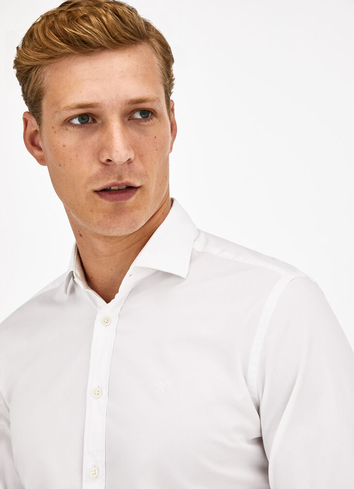 Garment dyed poplin shirt