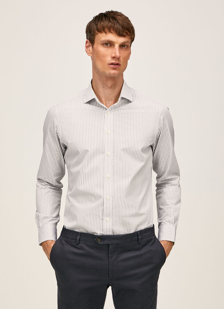 Bi-colour stripe shirt
