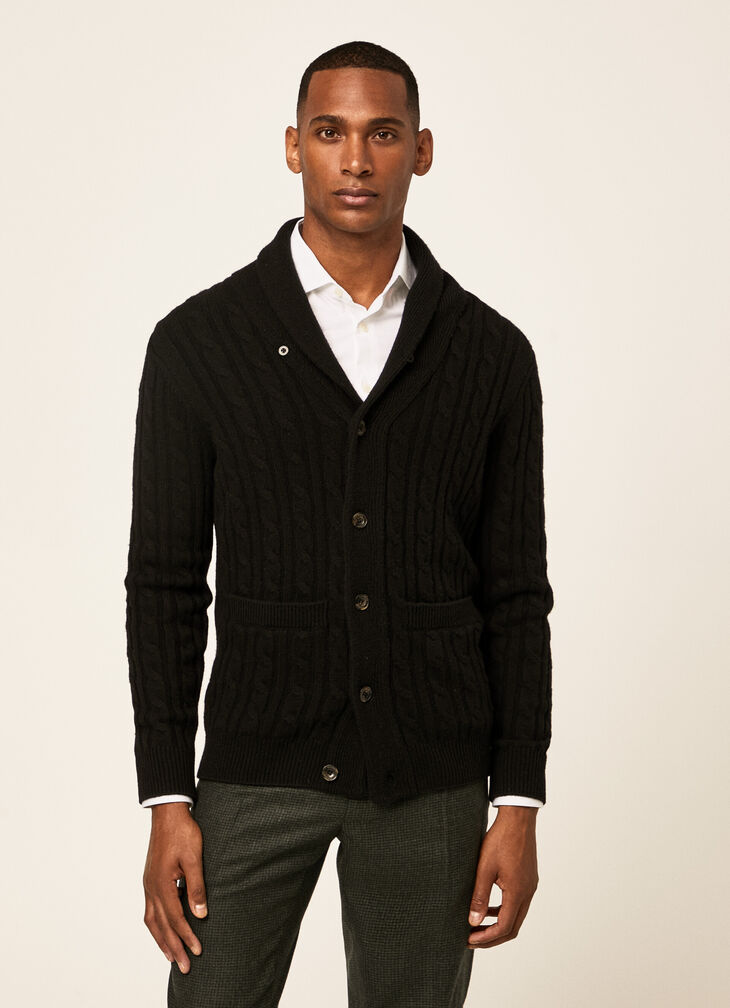 Shawl collar cardigan