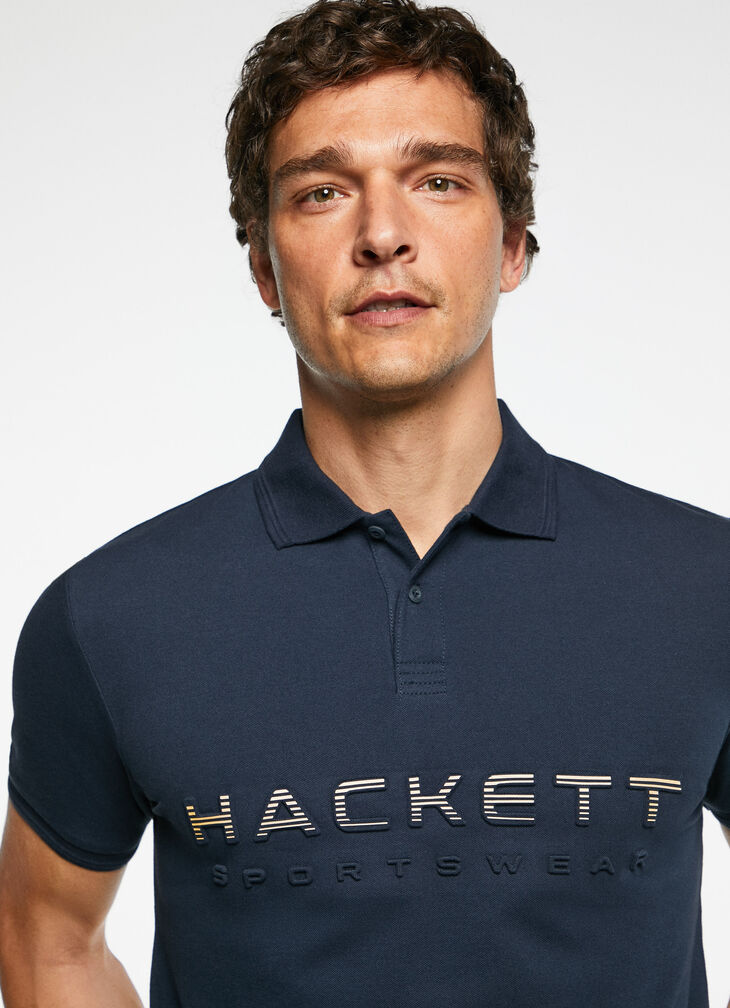 Embossed logo polo shirt