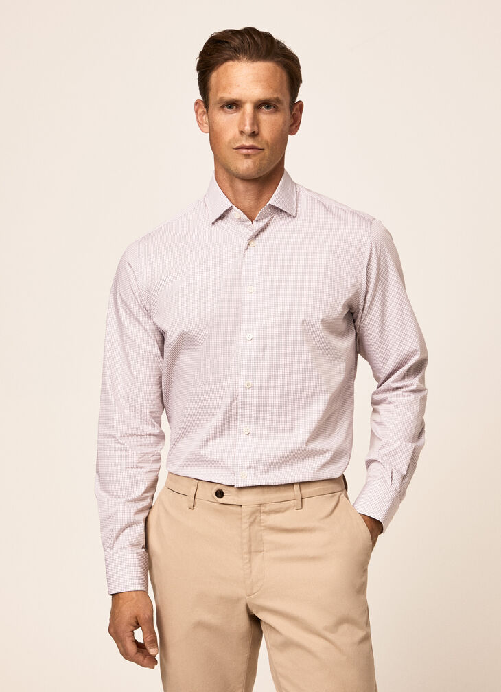 Textured cotton dobby shirt