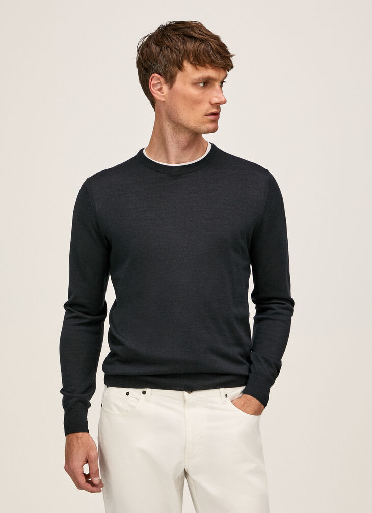 Merino wool silk jumper