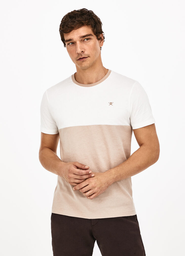 Panelled cotton t-Shirt