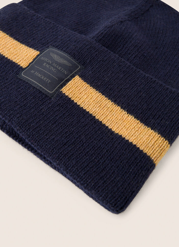 Contrast stripe beanie