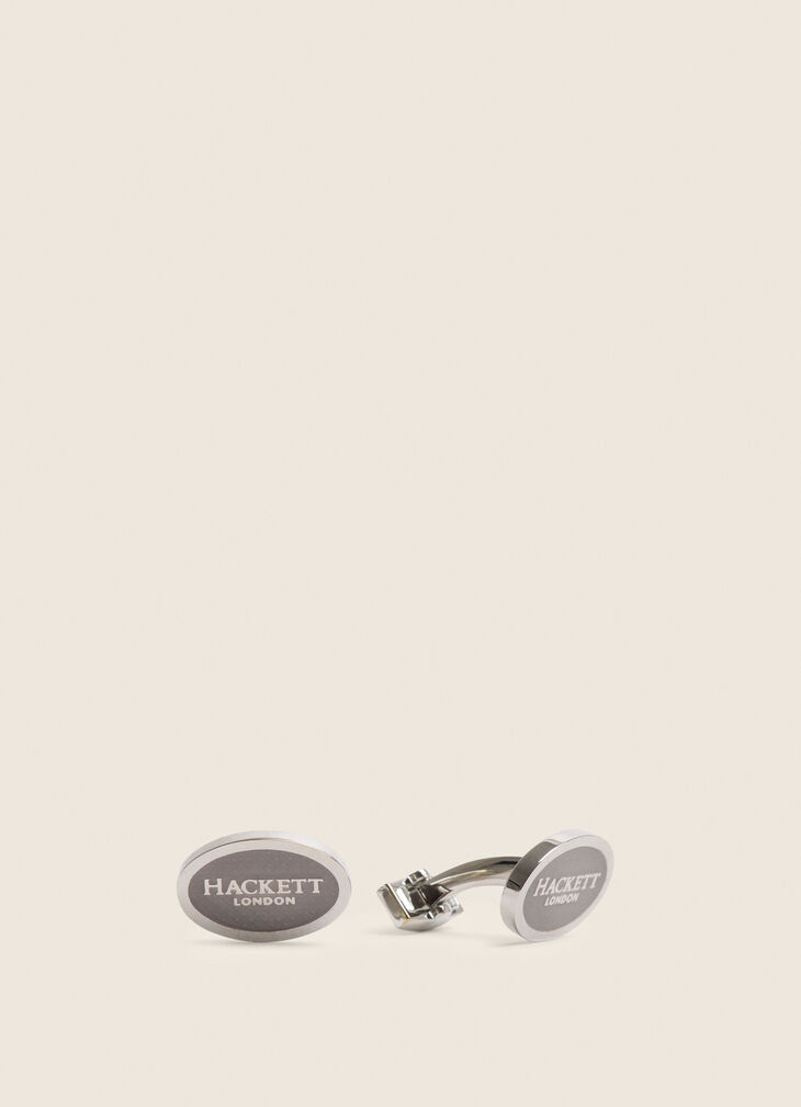 Oval-shaped cufflinks
