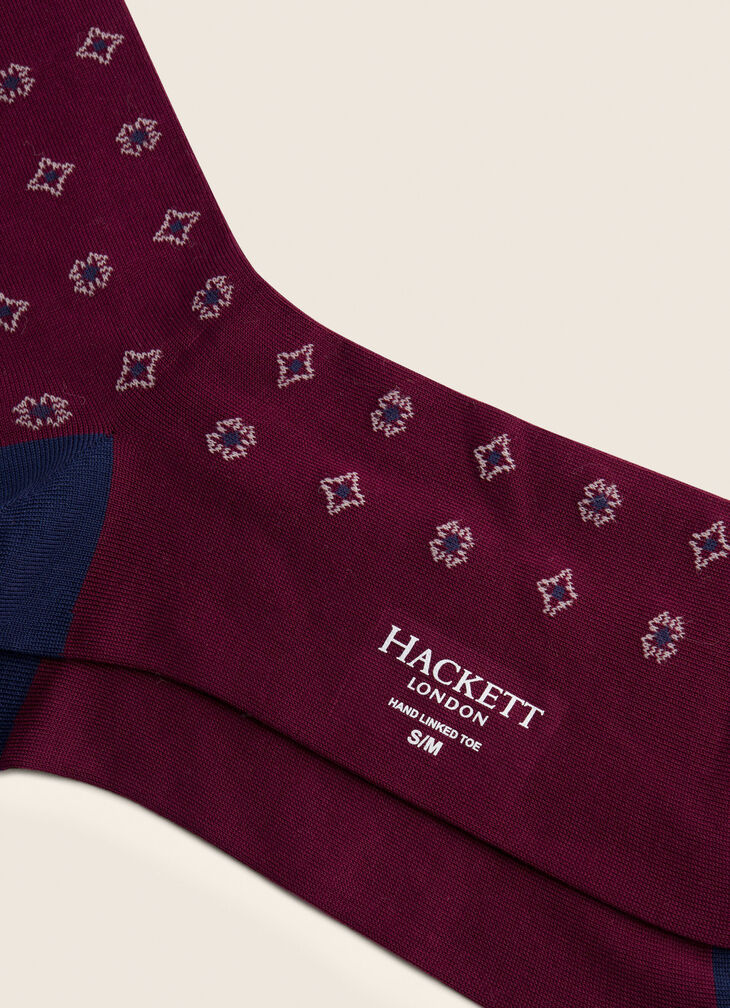 Geometric flower design socks
