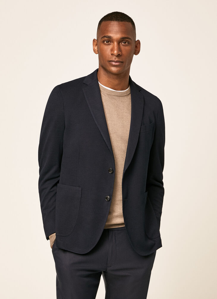Plain wool blazer
