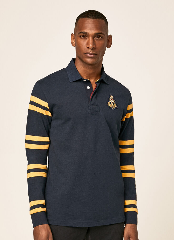 Striped polo shirt