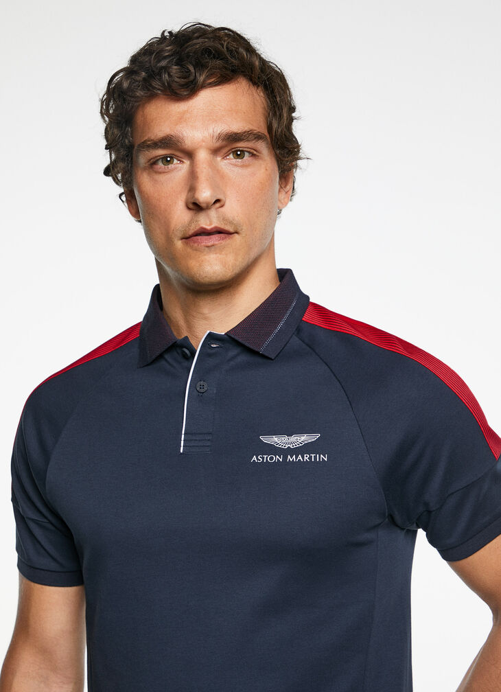 Motor inspired polo shirt