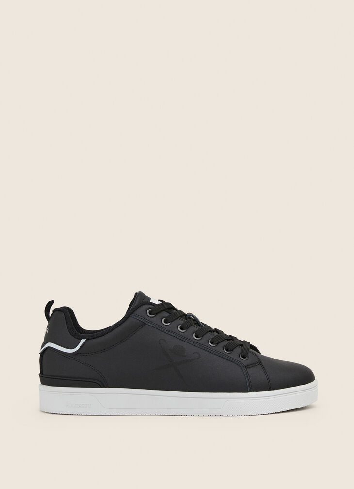 Leather cupsole trainers