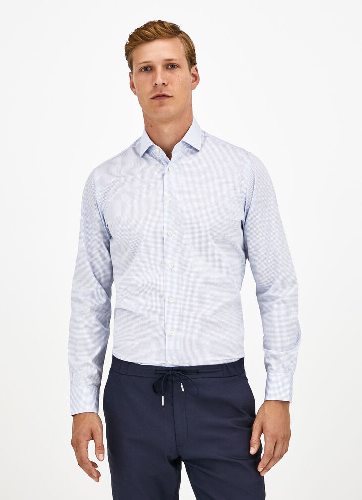 Textured cotton dobby shirt