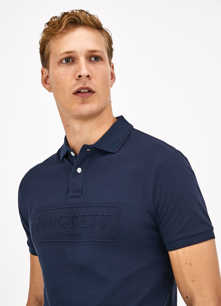 Embossed logo polo shirt