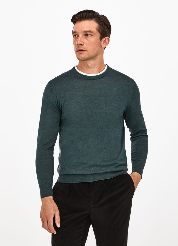 Merino wool silk jumper