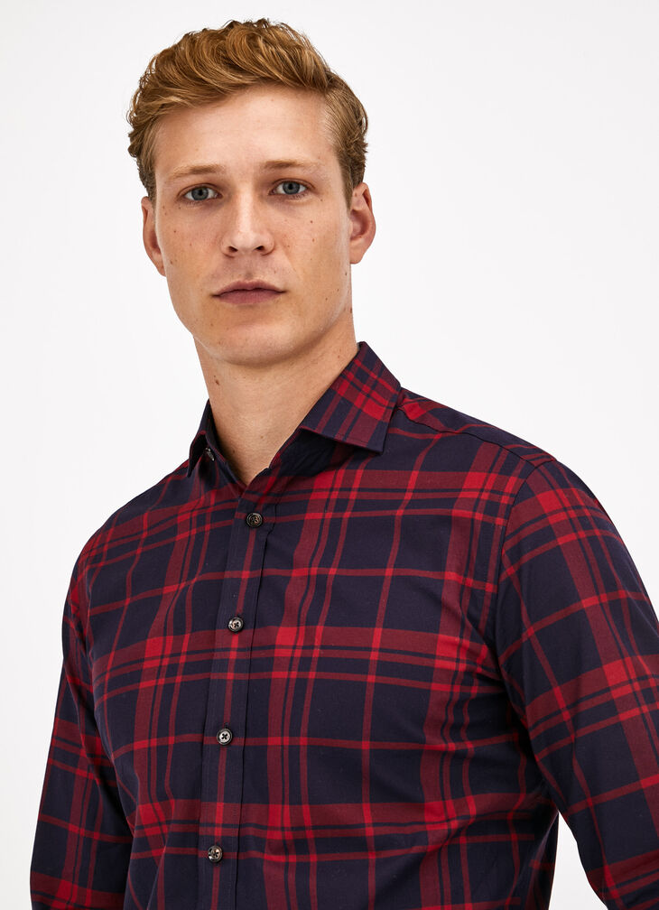 Texture plaid shirt