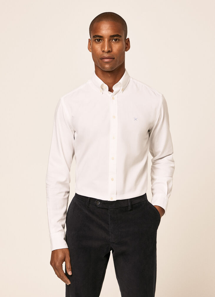 Garment dyed Oxford shirt