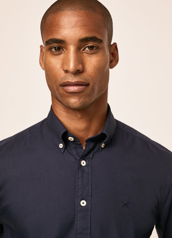 Garment dyed Oxford shirt