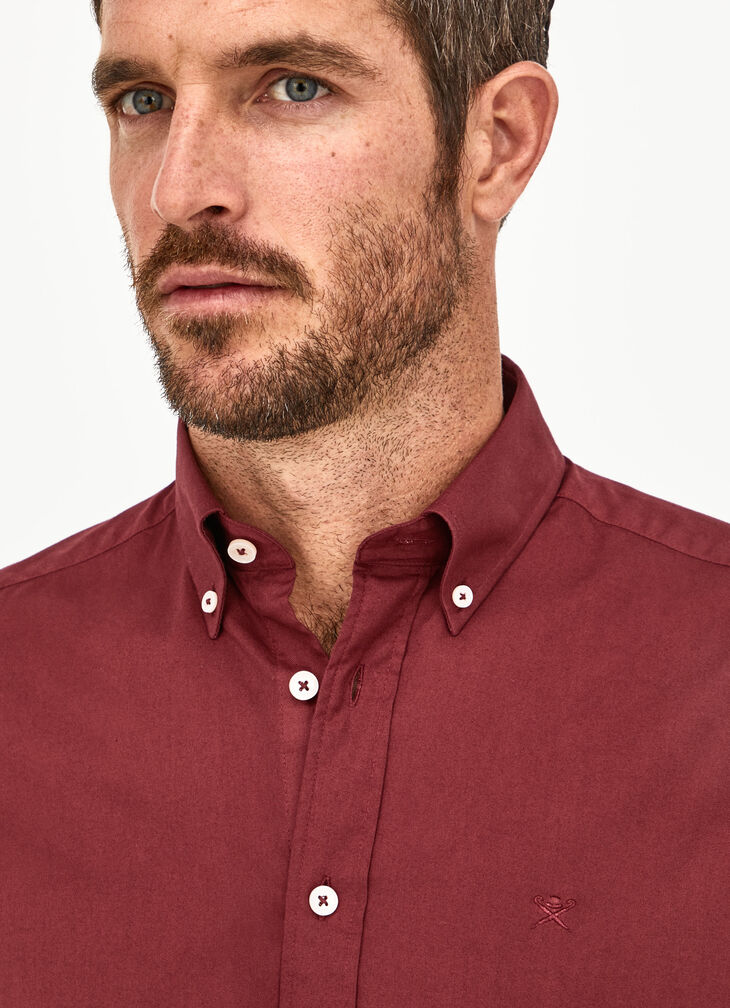 Garment dyed Oxford shirt