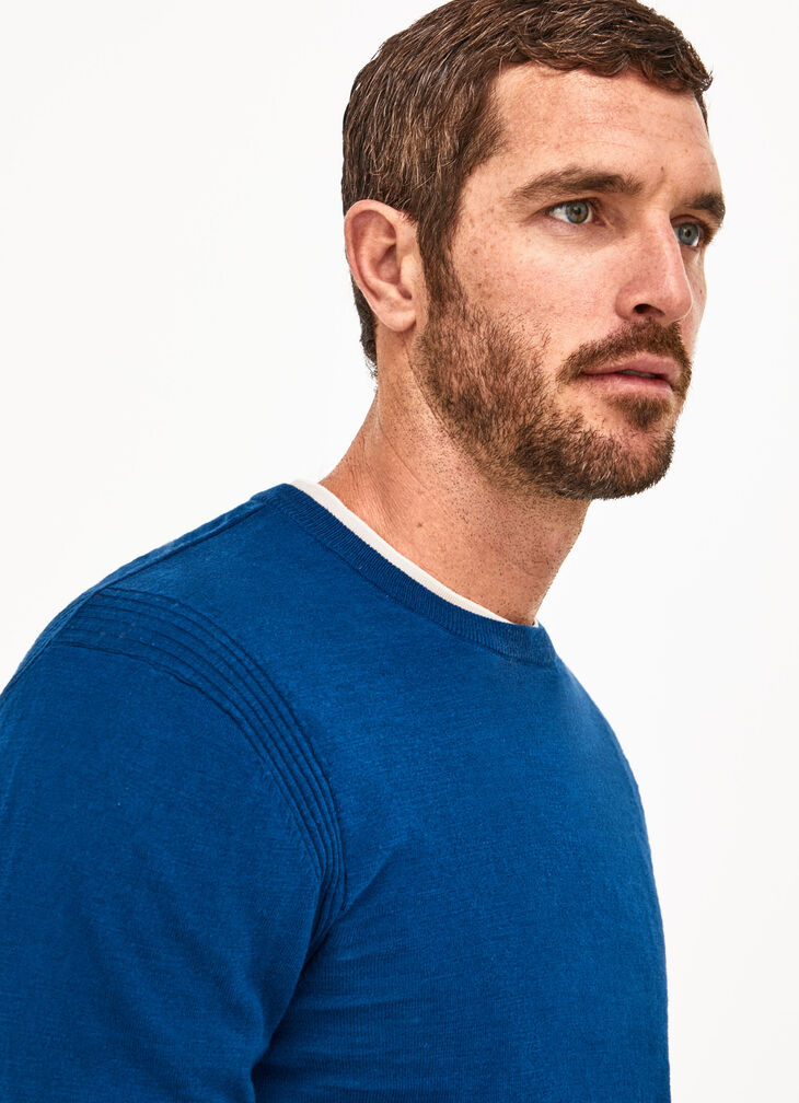 Round collar basic jumper