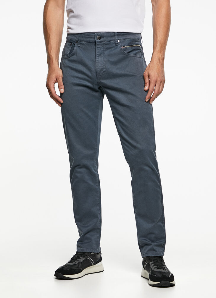 Grey denim trousers