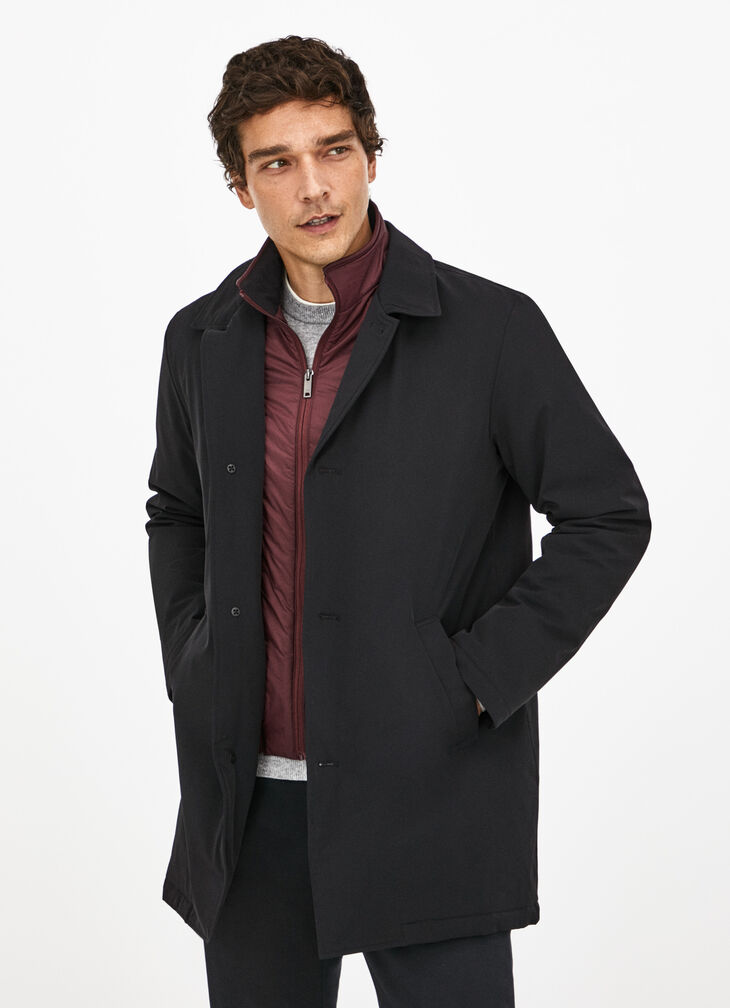 Padded raincoat