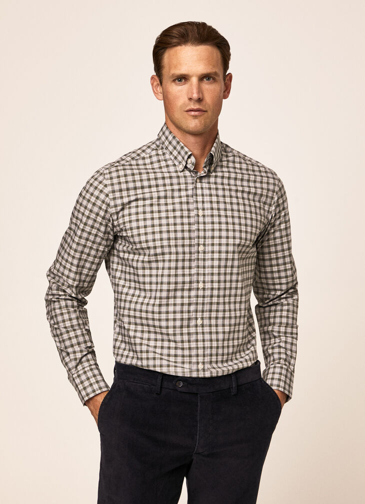 Checked poplin shirt