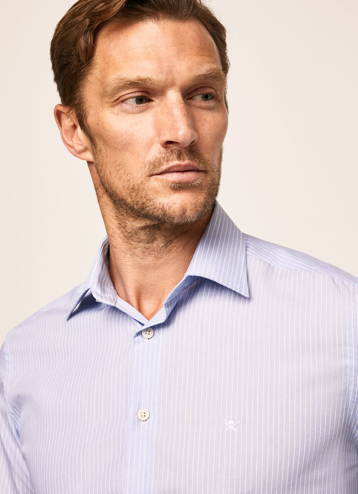 Stain-proof striped shirt