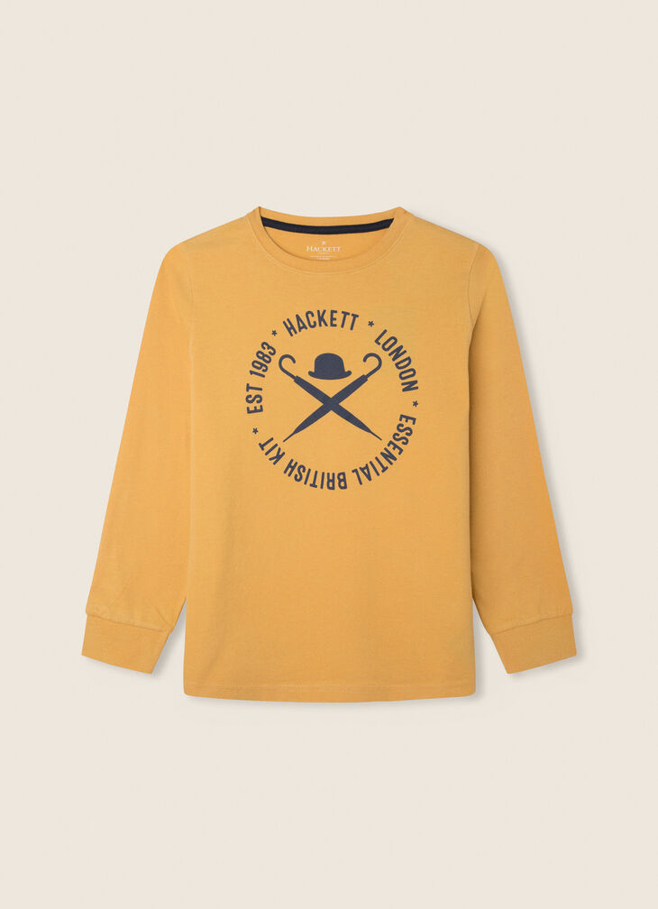 Circular text t-shirt