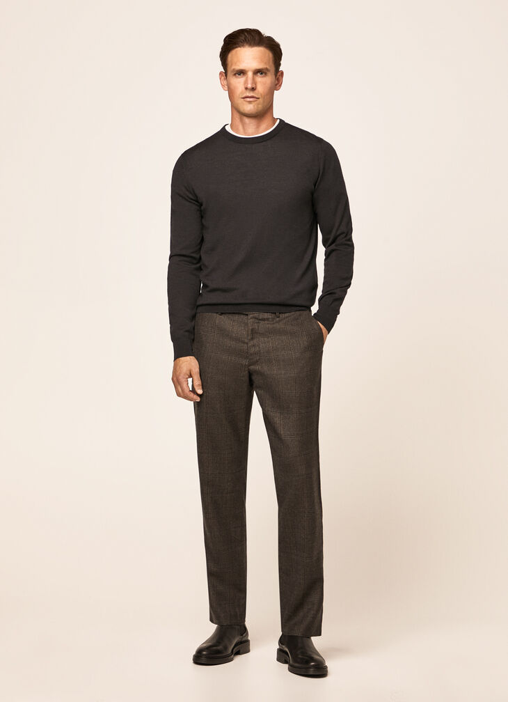 Check chino trousers