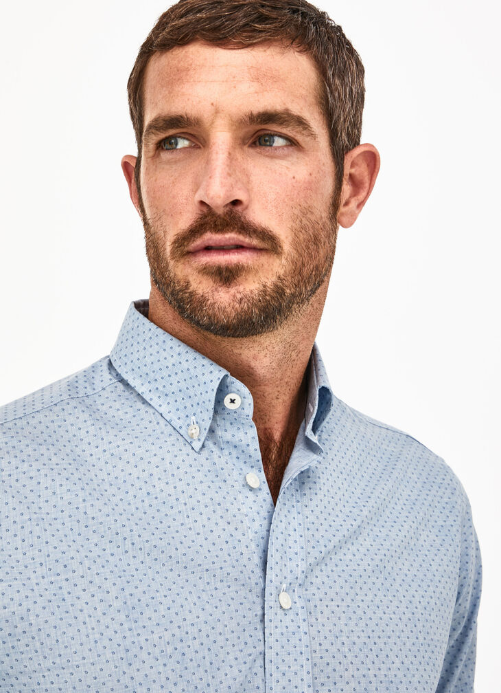 Melange cotton shirt