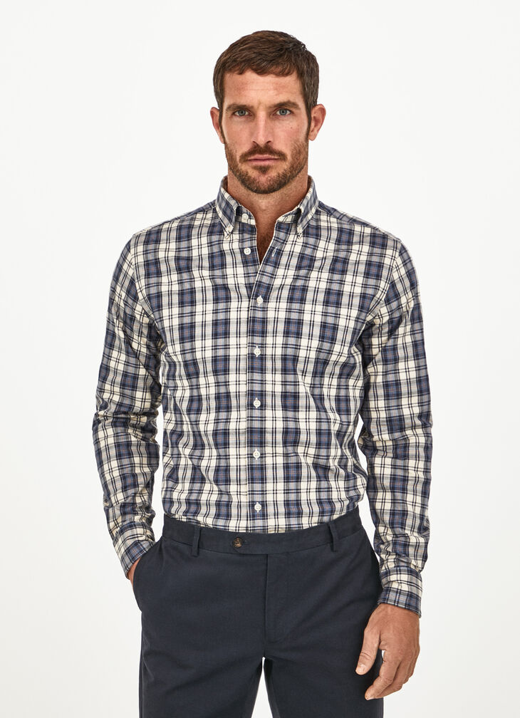 Texture plaid shirt