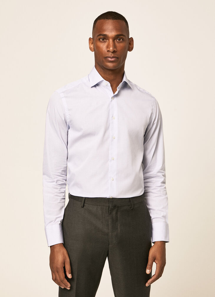 Micro check shirt