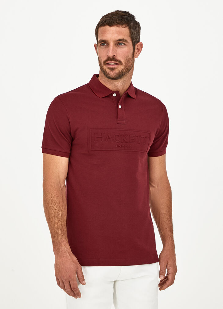 Embossed logo polo shirt