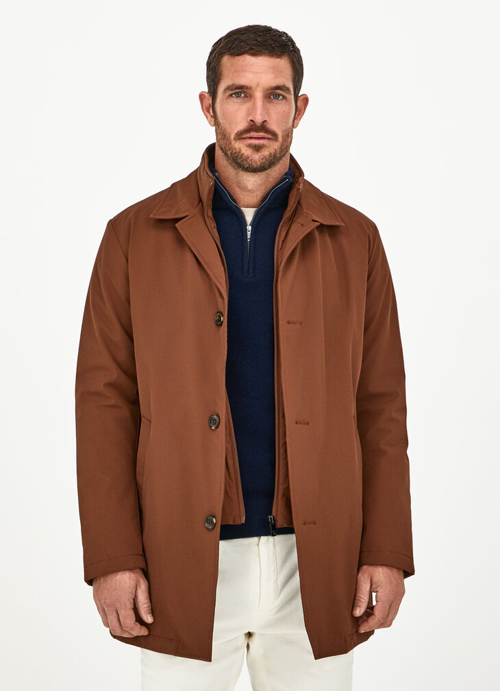 Padded raincoat