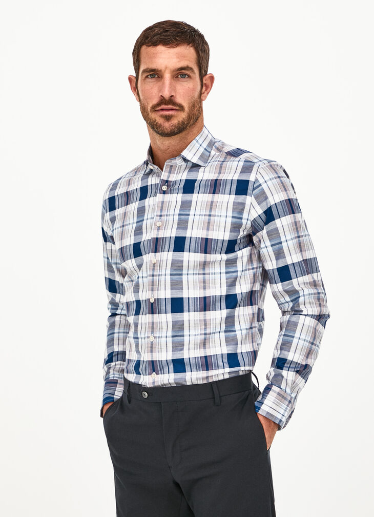 Check print shirt
