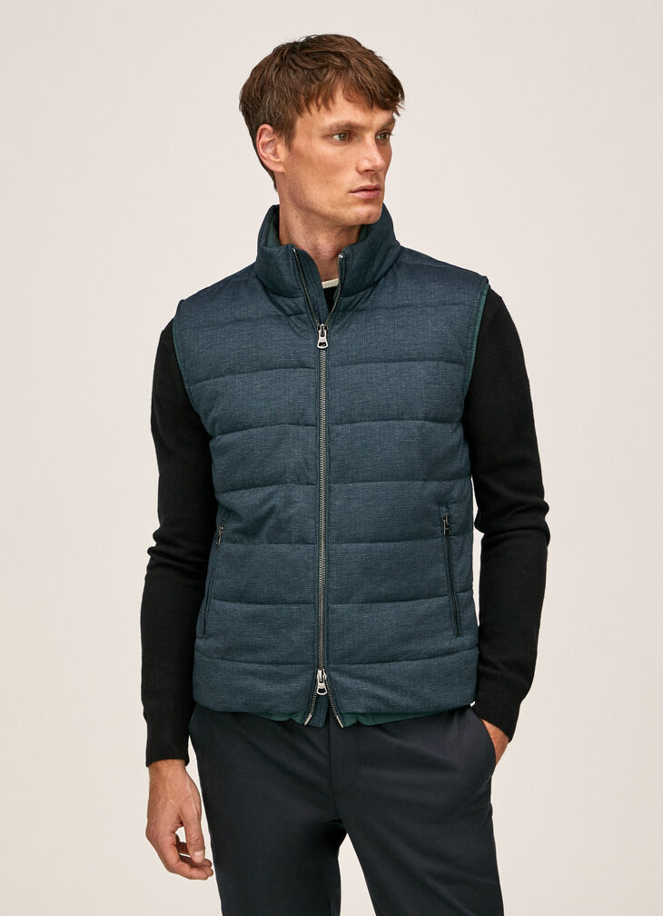 Two-tone puffer gilet