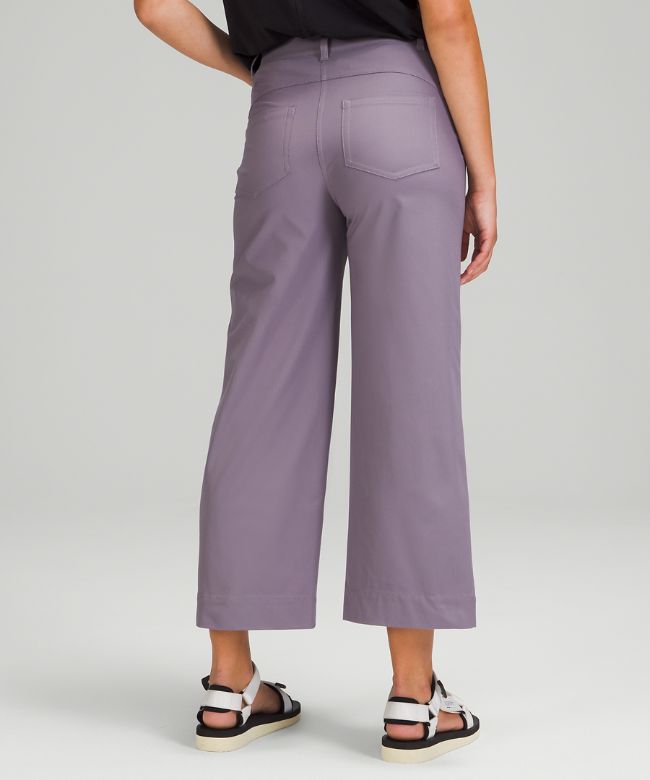 City Sleek 5 Pocket Wide-Leg High Rise 7/8 Length Pant