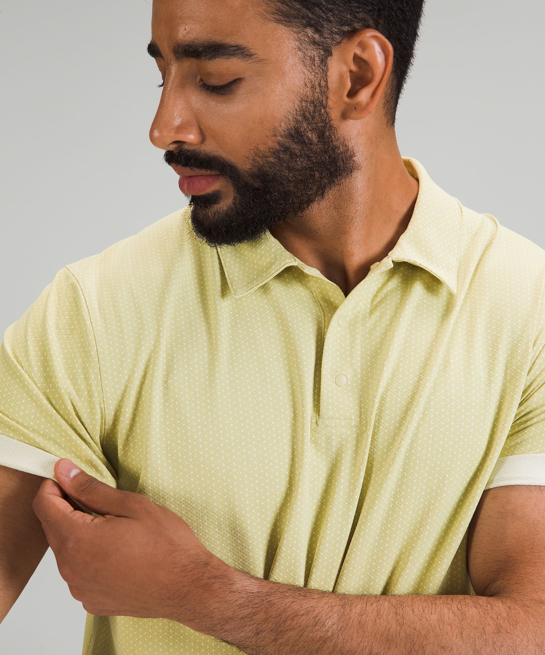 Snap Front Performance Short Sleeve Polo Shirt