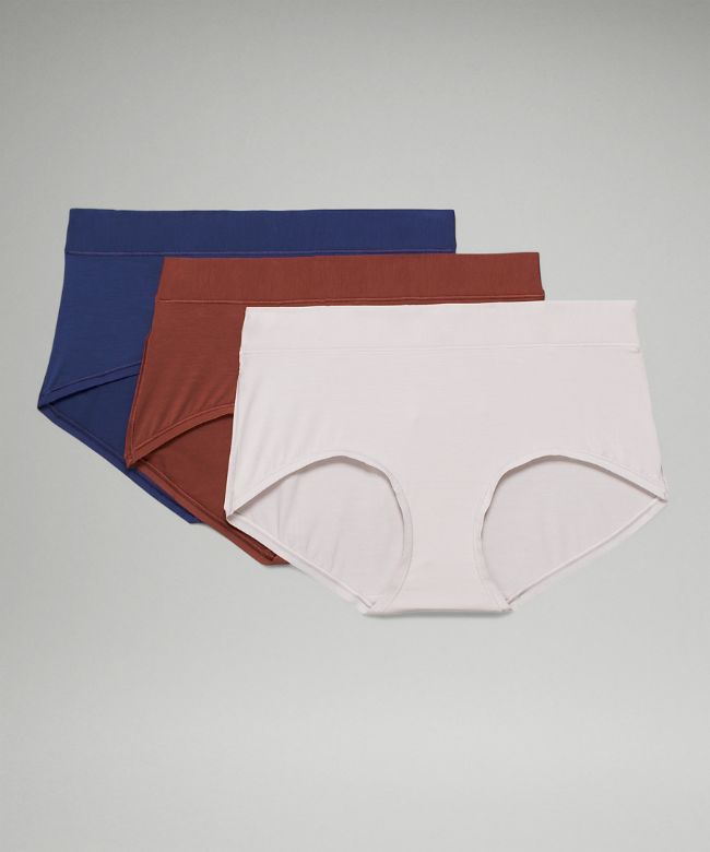 UnderEase Mid-Rise Boyshort Underwear 3 Pack