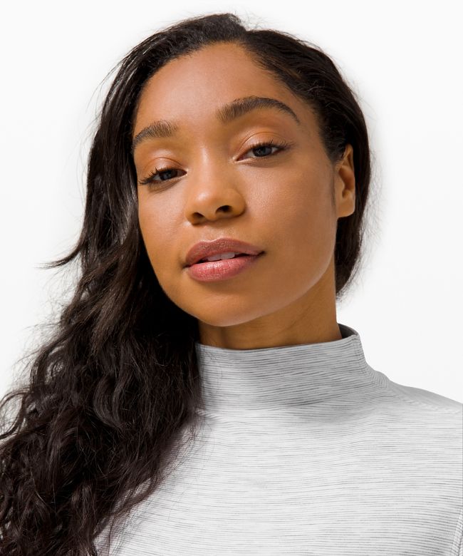 All Aligned Mock Neck Long Sleeve Shirt