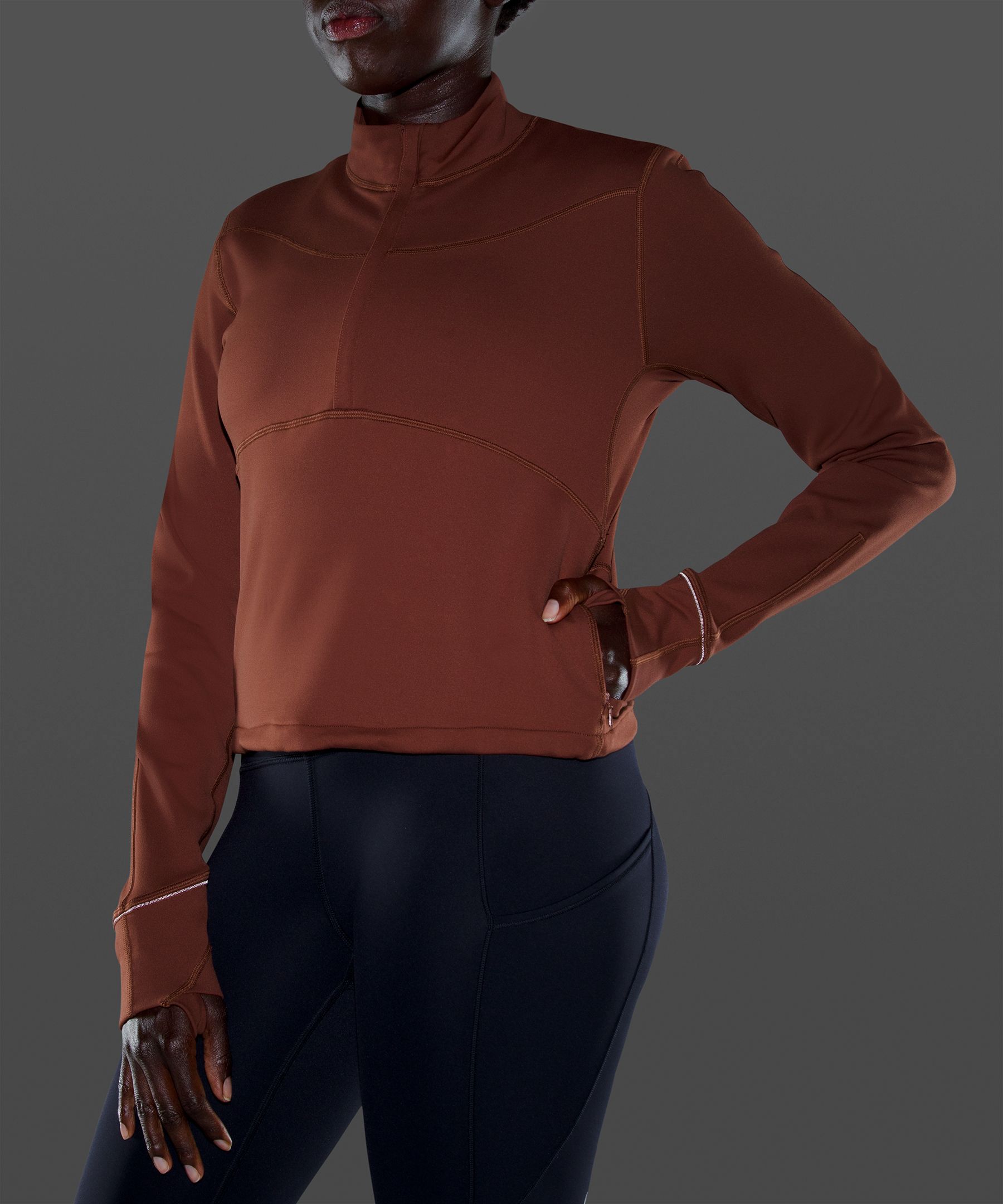 Rulu Running Cropped 1/2 Zip