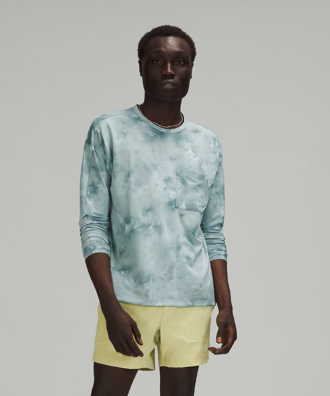 Relaxed Mesh Pocketed Long Sleeve