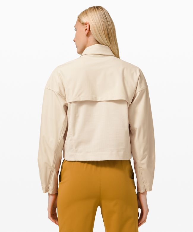 Zip-Up Shirt Jacket Online Only