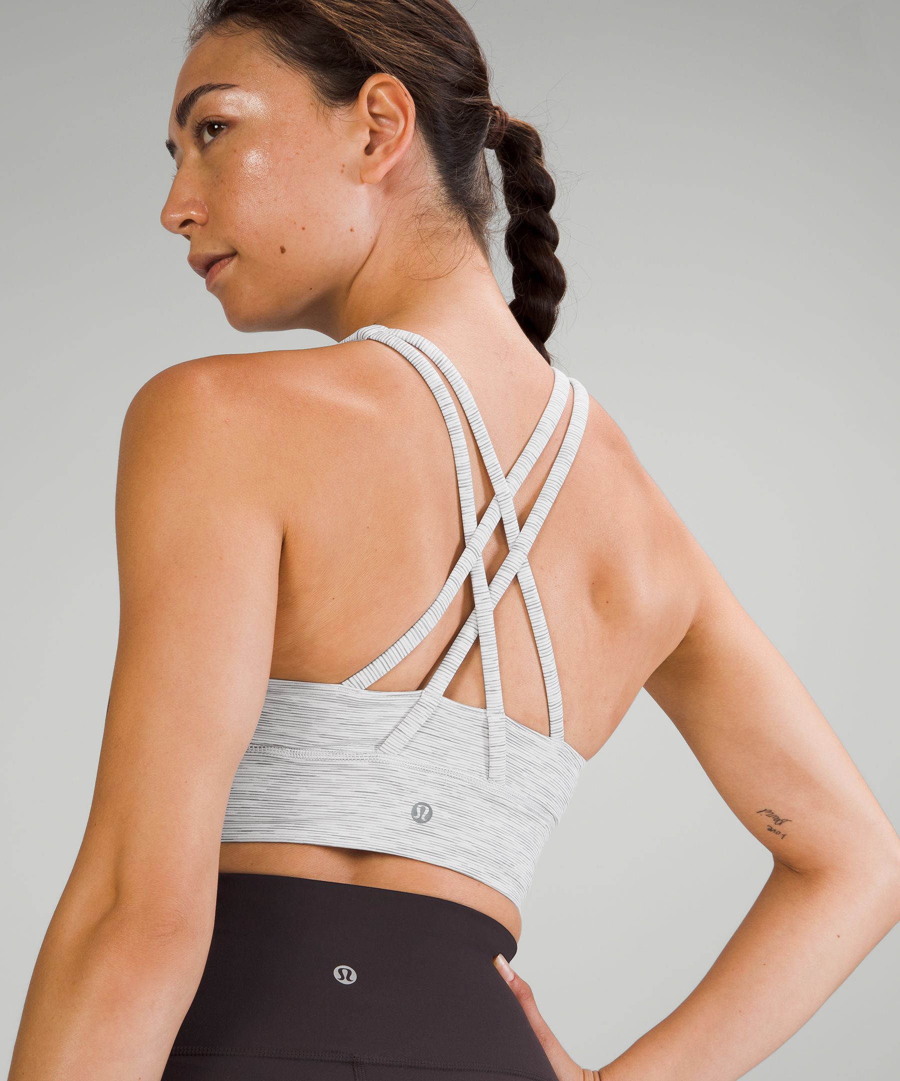 Energy High-Neck Longline Zip-Front Bra Medium Support, B–D Cups Online Only