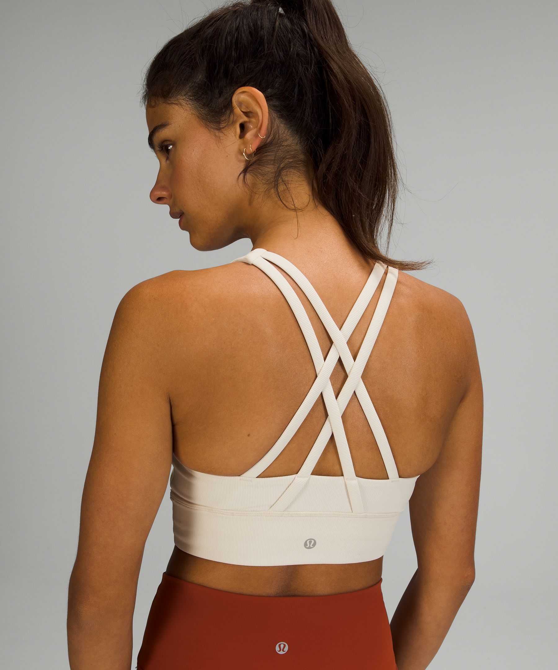 Energy High-Neck Longline Ribbed Bra Medium Support, B–D Cups