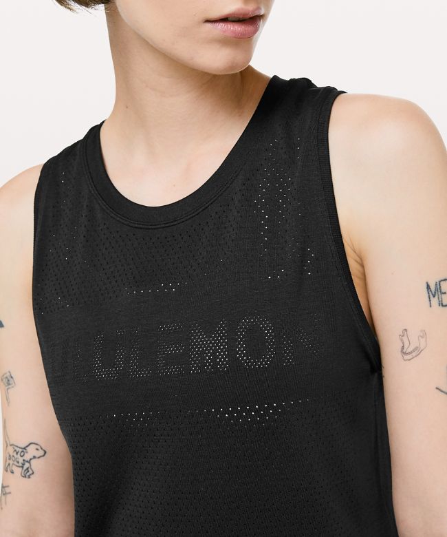 Breeze By Muscle Crop Tank Top logo