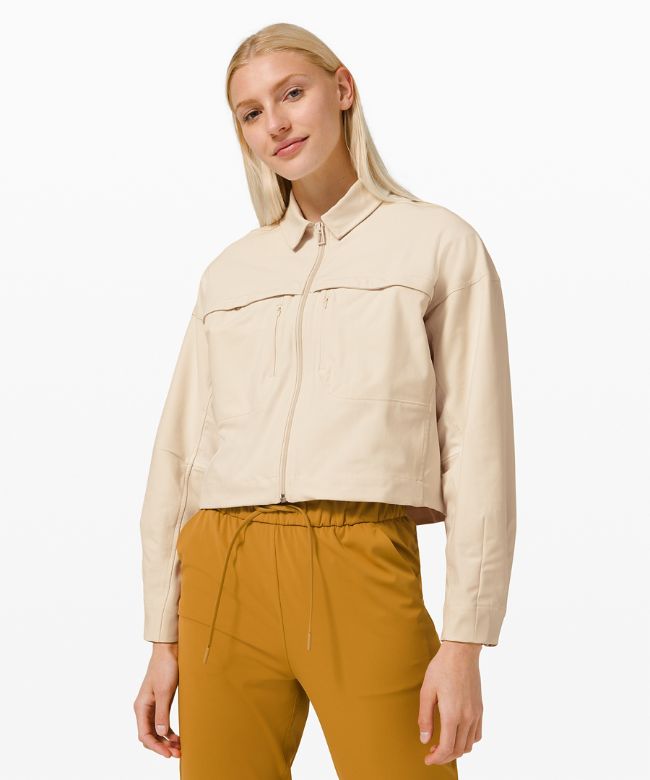 Zip-Up Shirt Jacket Online Only