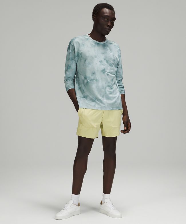 Relaxed Mesh Pocketed Long Sleeve