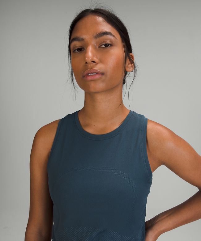 Swiftly High Neck Cropped Tank
